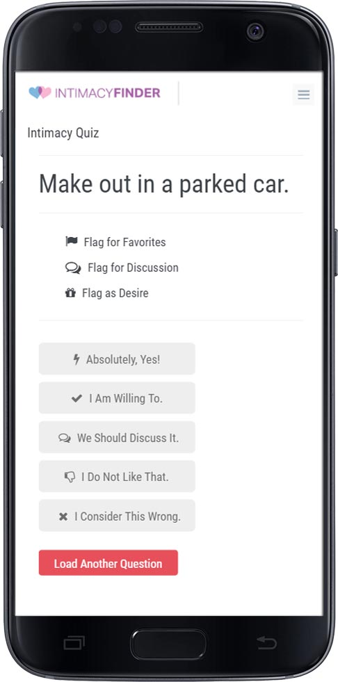 Use Intimacy Finder on Your favorite web enabled mobile smart phone.